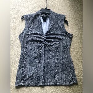 Josephine Chaus Black and White Sleeveless Top